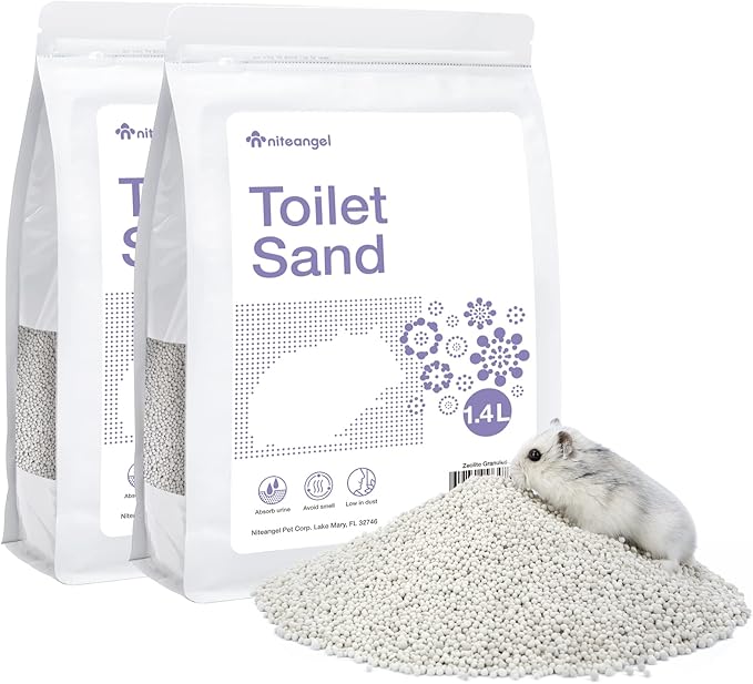 Niteangel Training Litter Potty Sand Hamster Sand Bath for Syrian Dwarf Hamsters