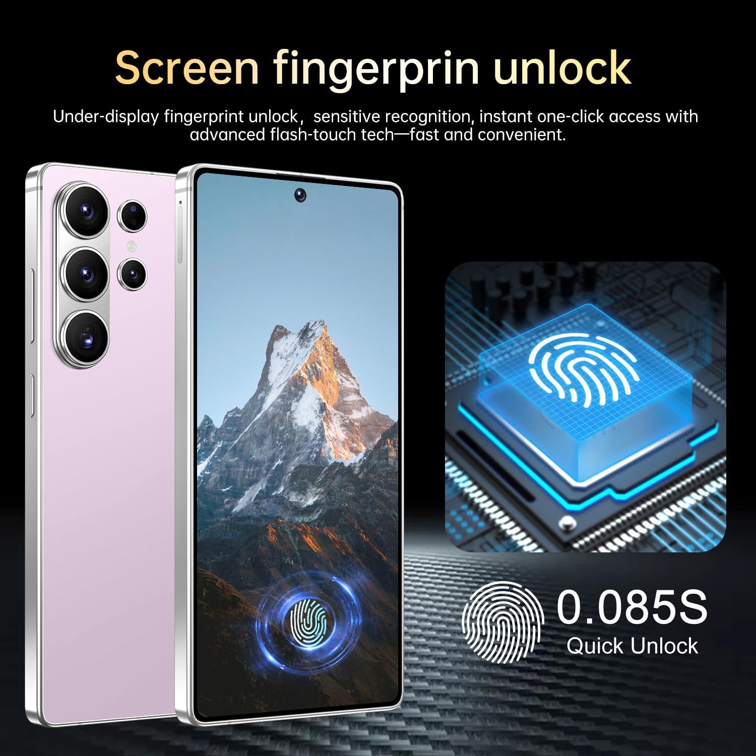 SZV 26 Ultra Unlocked Cell Phone,16+1TB 5G Unlocked Phone, Built in Pen Android 15 Battery 7000mAh 6.99" HD Screen Smartphone, Dual SIM/Face ID/Fingerprint Lock/GPS (Pink, 16+1TB)