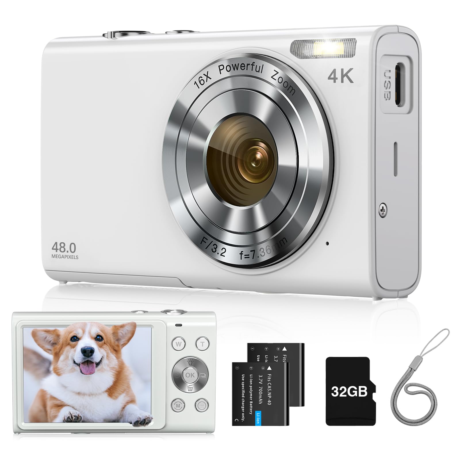 Amazon | Rosdeca 4K デジタルカメラ デジカメ コンパクト HDカメラ