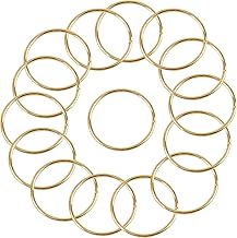 BetterJonny 15Pcs Cercle Métal, 8cm Cercle Attrape Rêve Cerceau Floral, Or, Mariage, Fiançailles, Anniversaire