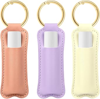 HEYSKAY Chapstick Holder Key Chain Lipstick Holder Lip Balm Holder Keychain | Stocking Stuffers Gift, Compatible with Chapstick, Lip Balm and Lipstick, Bag Charm Accessories, Gifts for Women Friend