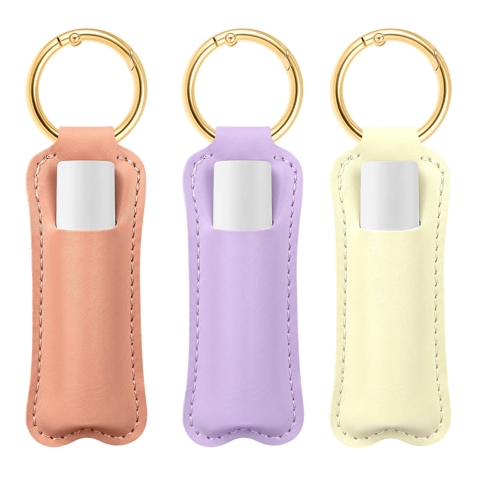 HEYSKAY Lip Balm Holder Keychain,Stocking Stuffers Gifts Lipstick Keychain Holder Compatible with Chapstick,Lipgloss Keychain