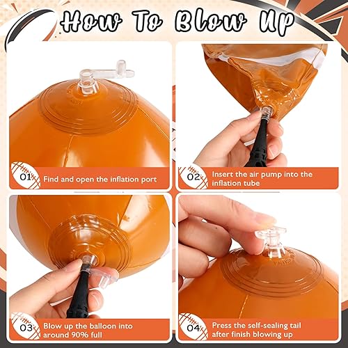 Miniatura 5 de 6 pelotas de fútbol inflables gigantes, pelotas de fútbol inflables de 16 pulgadas, pelotas de playa de verano, accesorios de juegos deportivos para