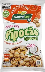 Pipocão Gourmet Natural Life - Sabor Coco - Sem Glúten - Vegano - 90g