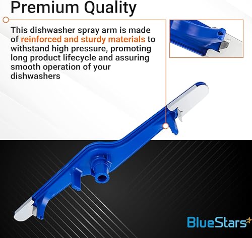 Miniatura 4 de BlueStars 5304517203 Brazo rociador inferior para lavavajillas con escudo térmico, ajuste exacto para lavavajillas Frigidaire Kenmore - Reemplaza