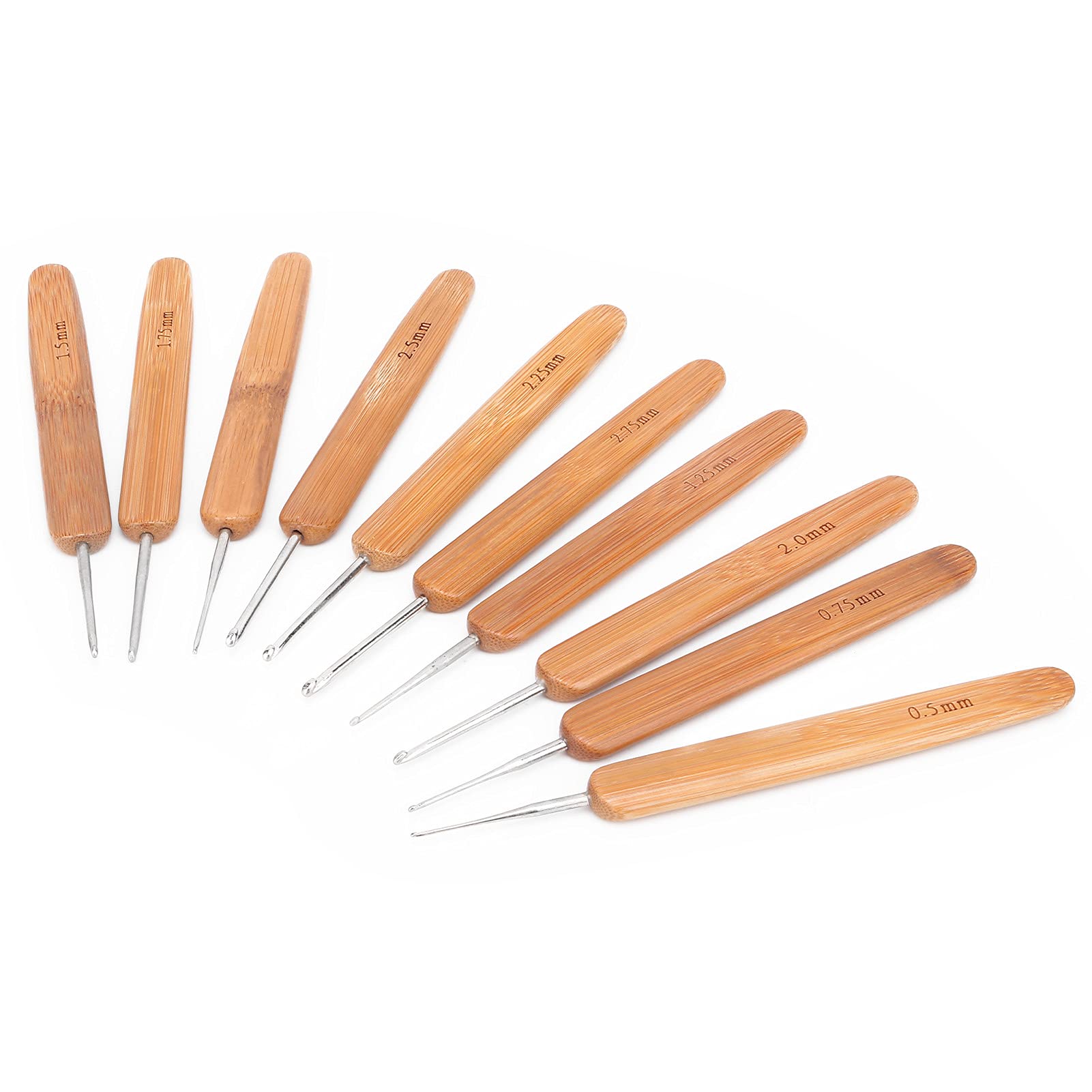 JubileeYarn - Ganchos De Ganchillo Con Mango De Bambú - US E/4 - Marrón