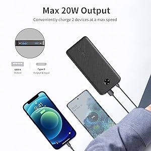 Portable Charger, Slim 10000mAh PD 20W Power Bank, USB C in&out High-Speed Charging Battery Pack, External Phone Powerbank Compatible with iPhone 16 15 14 13 12 Samsung S22 S21 Google iPad etc ect
