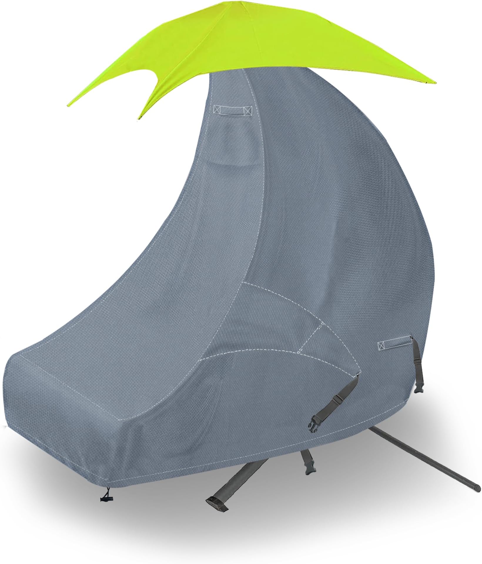 iKover Heavy Duty Waterproof 73 Inch Patio Hanging Chaise Lounge Cover (Grey, Large(75" L x 45.2" W x70 H))