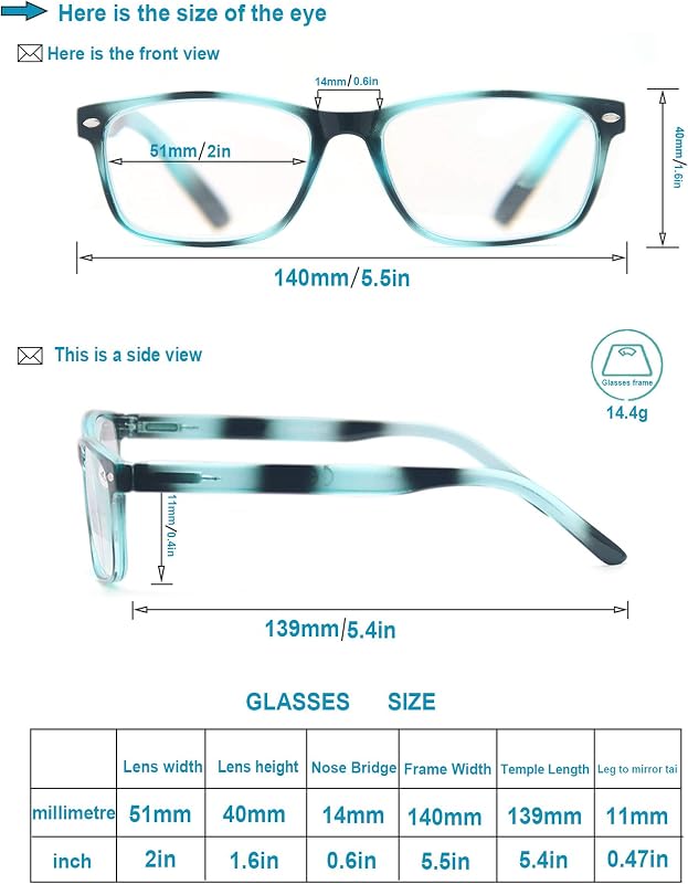 HEEYYOK 4 db Olvasószemüveg 1.25 Dioptria Uniszex Rugós Zsanér
