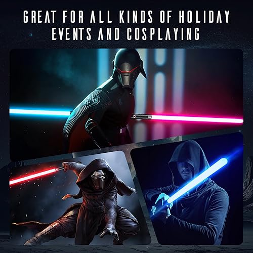 Vista 8 de Sable de luz, sable de luz LED con 15 colores RGB, sables de luz para 3 modos, sables de luz con conectores, sables de luz para duelo, juguete