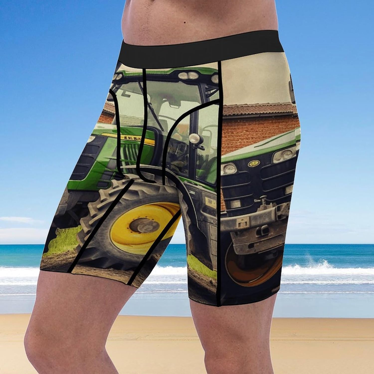 Tractor Compression Shorts Men Spandex Sport Shorts Workout Performance Baselayer Underwear