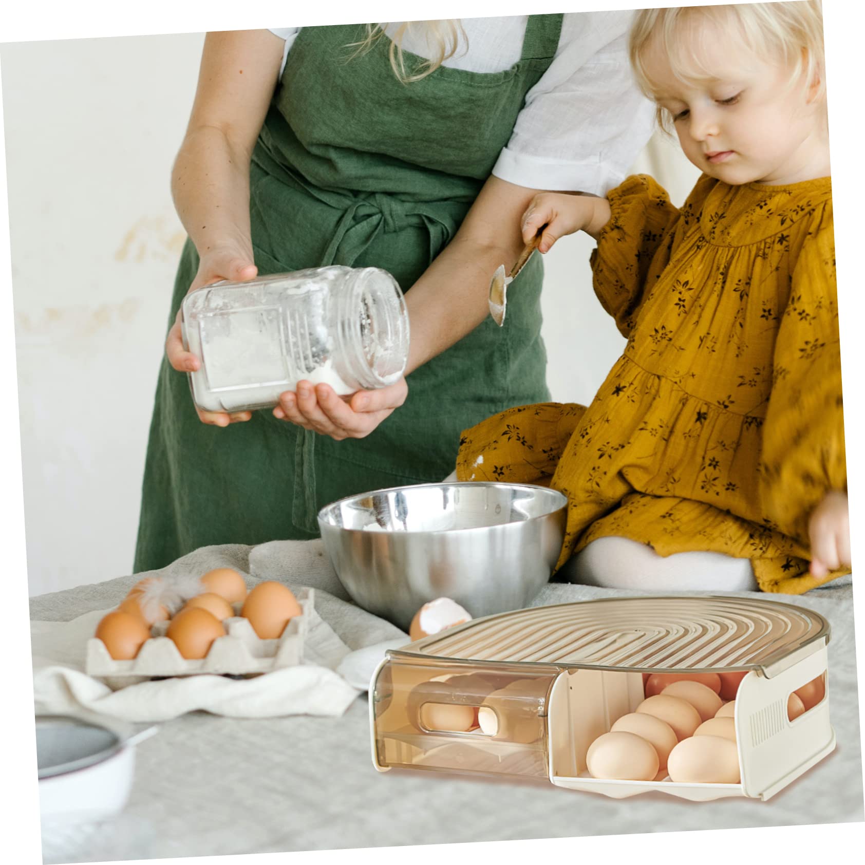 Homoyoyo Organizador Huevos Frigorifico Bandeja de Huevos Resistente al Desgaste y Caja de Multifunción para Uso Doméstico y Almacenamiento Seguro