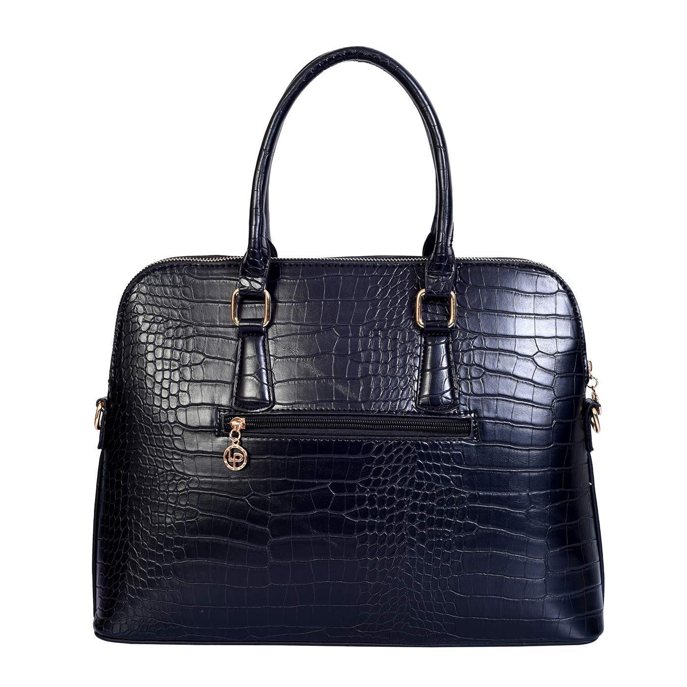 Lino Perros Womens Black Synthetic Leather Satchel (Black) 2