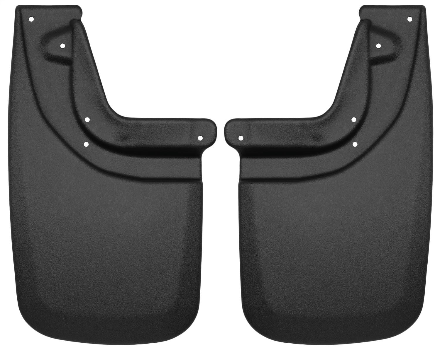 Husky LinersRear Mud Guards | 2005-2015 Toyota Tacoma w/OEM Fender Flares & Mud Guards, Rear Set - Black, 2 Pc. | 57931