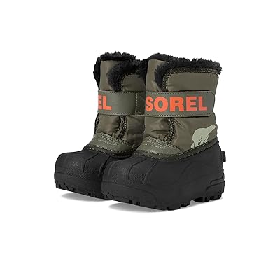 SOREL Kids Childrens Snow Commander (Toddler/Little Kid) Kids Shoes Stone Green/Alpine Tundra