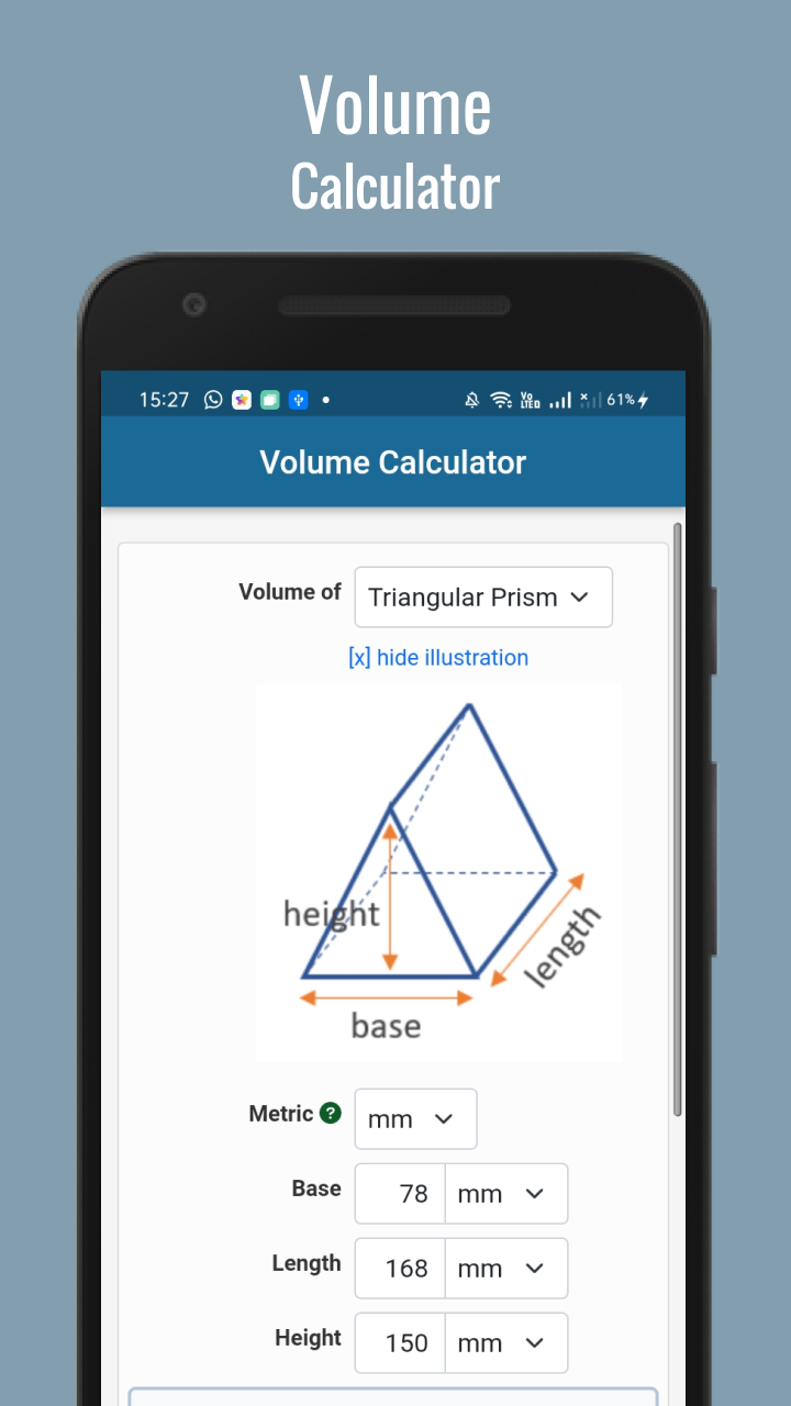 Volume Calculator - App on Amazon Appstore