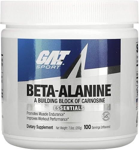Miniatura 4 de GAT SPORT Beta Alanina en polvo sin sabor, 7.05 oz, resistencia, rendimiento, cuchara incluida, 100 porciones