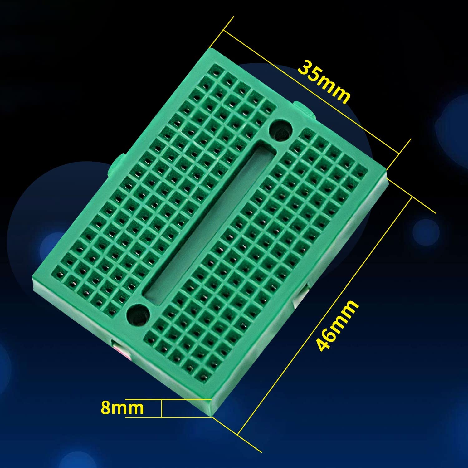 12PCS Mini Breadboard Kit 170 Tie Points Mini Small Solderless Breadboard PCB Board Kit for Arduino Proto Shield(6 Colors 12PCS)