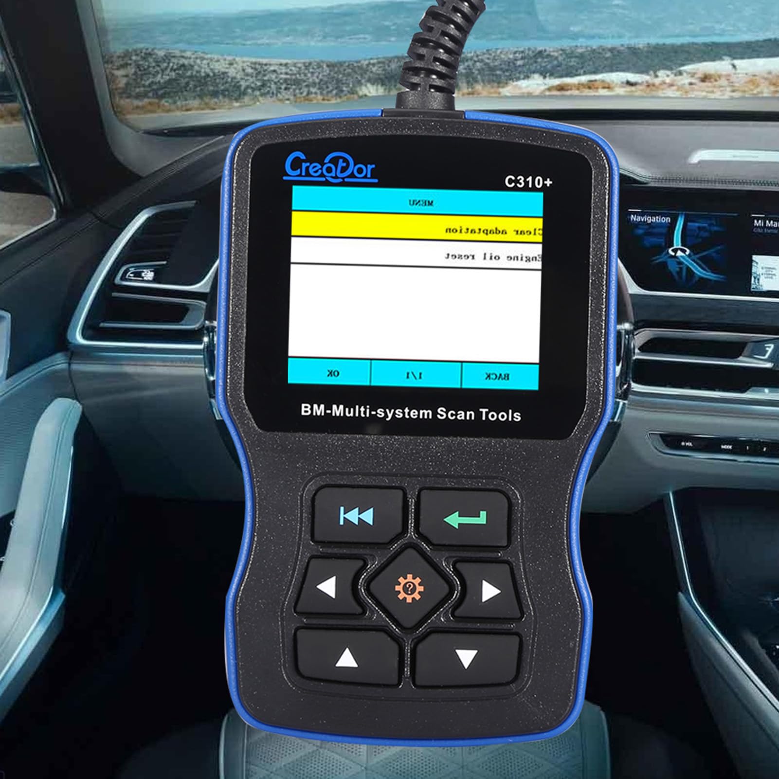 Tbest C310+ OBD2-Scanner-Diagnosetool, Codeleser, Öl-Reset-Scan-Tool, Diagnosescanner, Motor, ABS, SRS, Live-Daten, 2,8-Zoll-Farbbildschirm mit 20PIN-OBD-Kabel