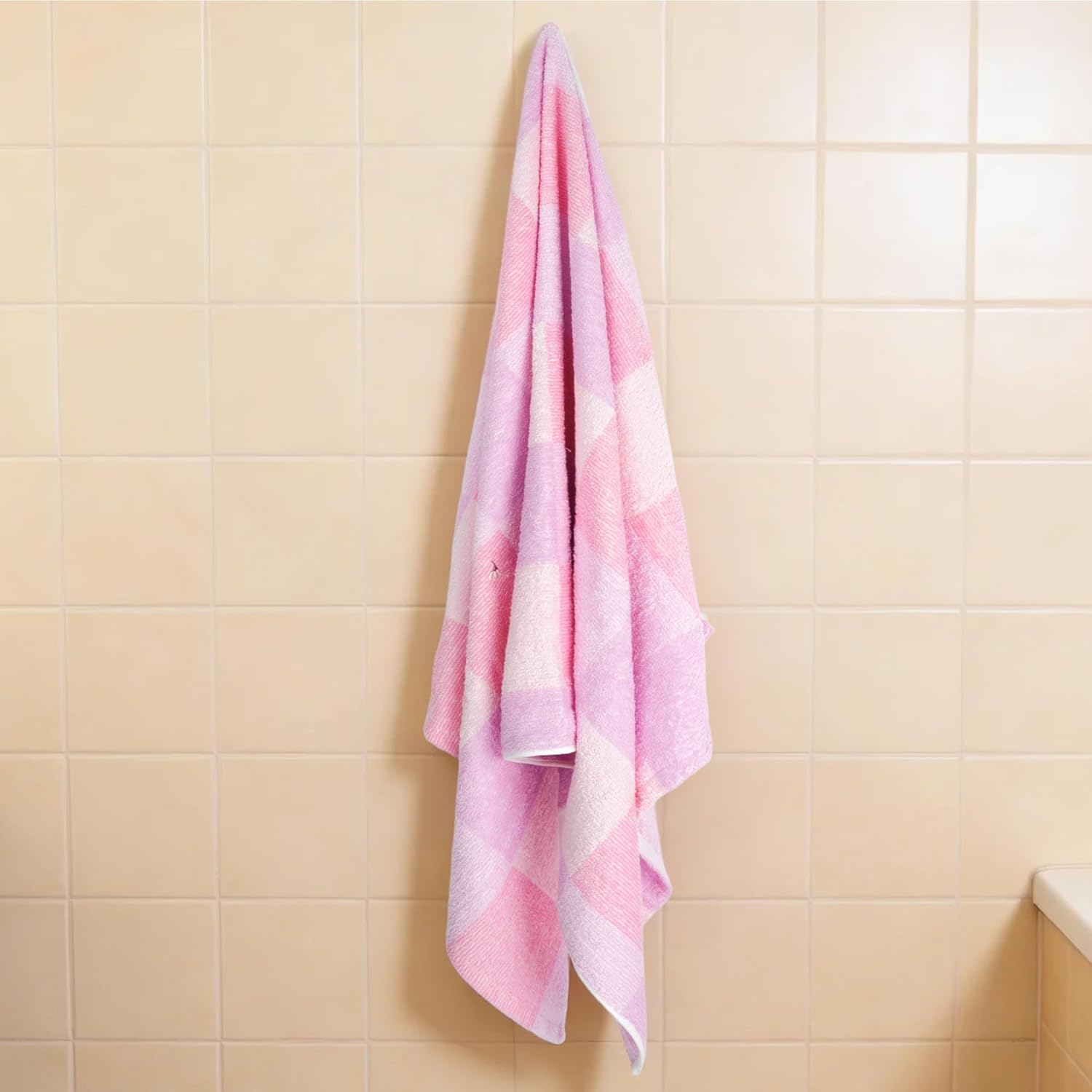 Vie Triomphe Kids Bath Towel Set 5 Piece | 100% Cotton Baby Towels for Boys Girls | Soft Gentle Toddler Bath Towel Set | Cherry Blossom Kids Bathroom Gift Set | Bath Hand Towel Washcloth for Nursery