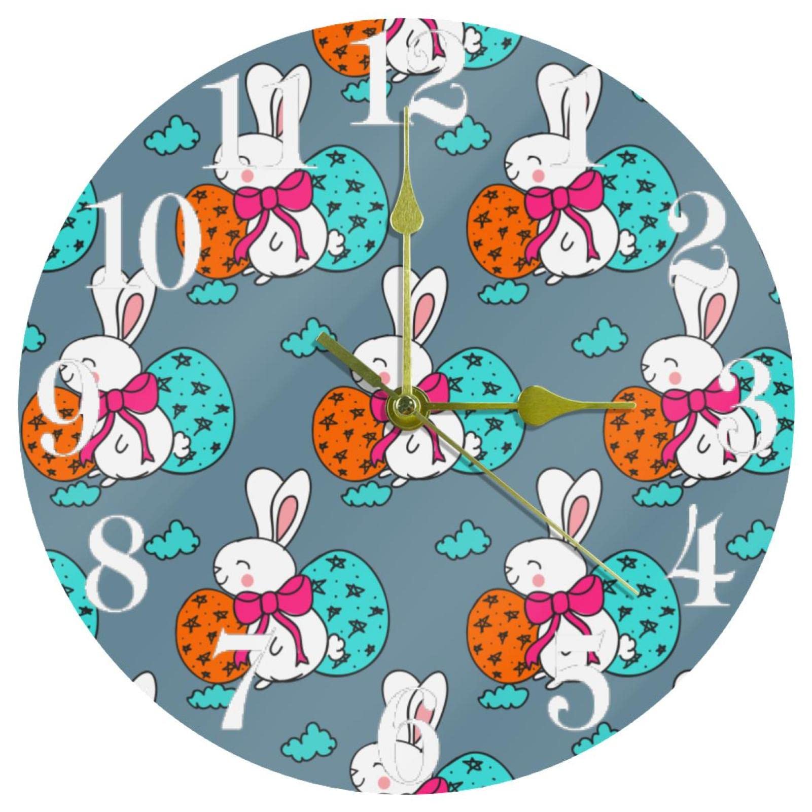Horloge murale originale lapin de Pâques cadeau décoration