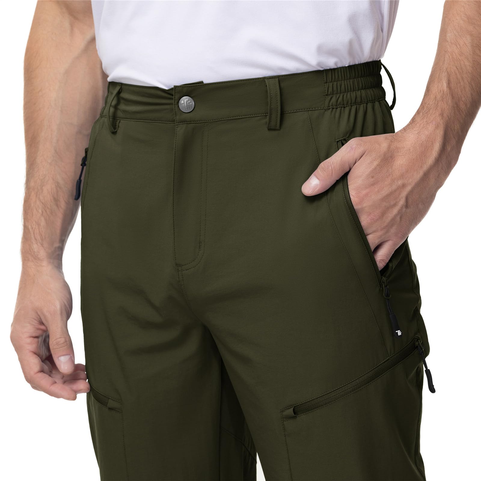 donhobo Herren Outdoor Wanderhose Wasserabweisend Verschleißfest Funktionshose Leicht Schnelltrocknend Camping Trekkinghose mit Reißverschlusstaschen