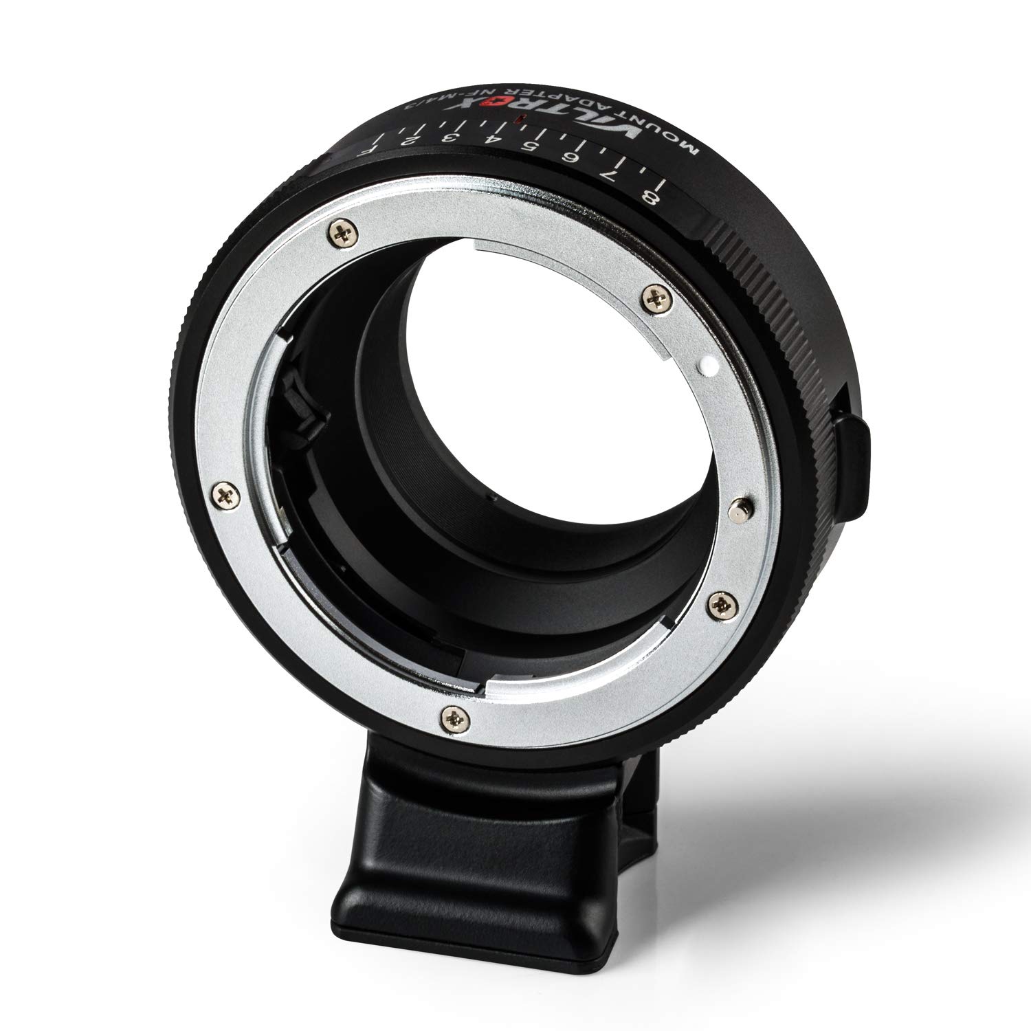 Viltrox NF-M4/3 - Adattatore di montaggio manuale per obiettivo Nikon G/F/AI/S/D su M4/3 Mount fotocamera GH5 GH4 GF1 GF6 GX85 GX7 E-M5 E-M10 E-M10II E-PL3 Pen-F con apertura