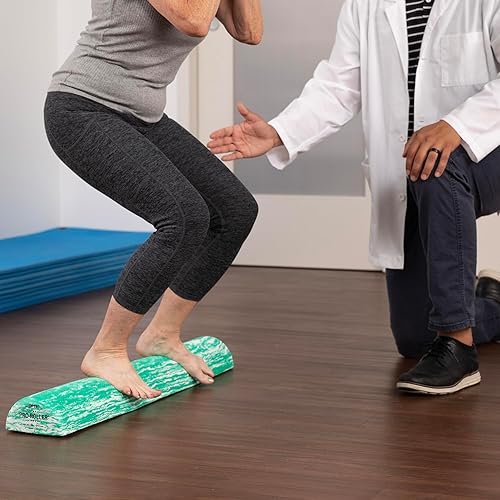 Miniatura 8 de OPTP PRO-Roller - Rodillo de espuma de densidad estándar, rodillo de espuma semicircular de 36 pulgadas para ejercicio y terapia física, verde, 36 x