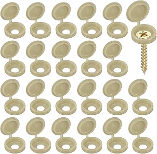 Screw Snap Covers, Plastic Hinged Screw Cover Caps Shutter Screws Fold Snap Washer- Fitting for (Windows