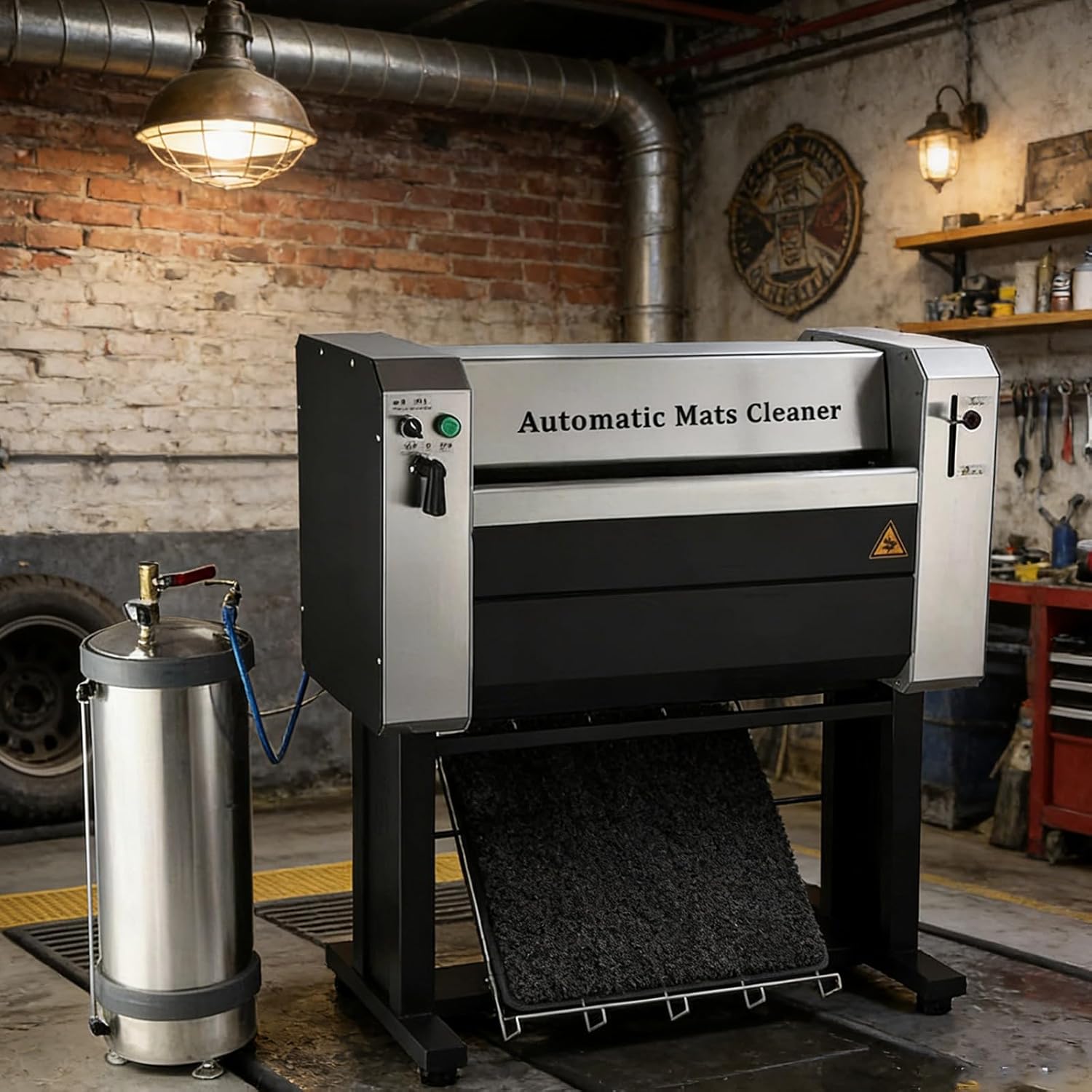 Electric Automatic Car Mat Cleaner, Floor Mat Washing Machine, Auto Mat Washer with 3 Cleaning Modes Foam Water Mixed for Commercial Use