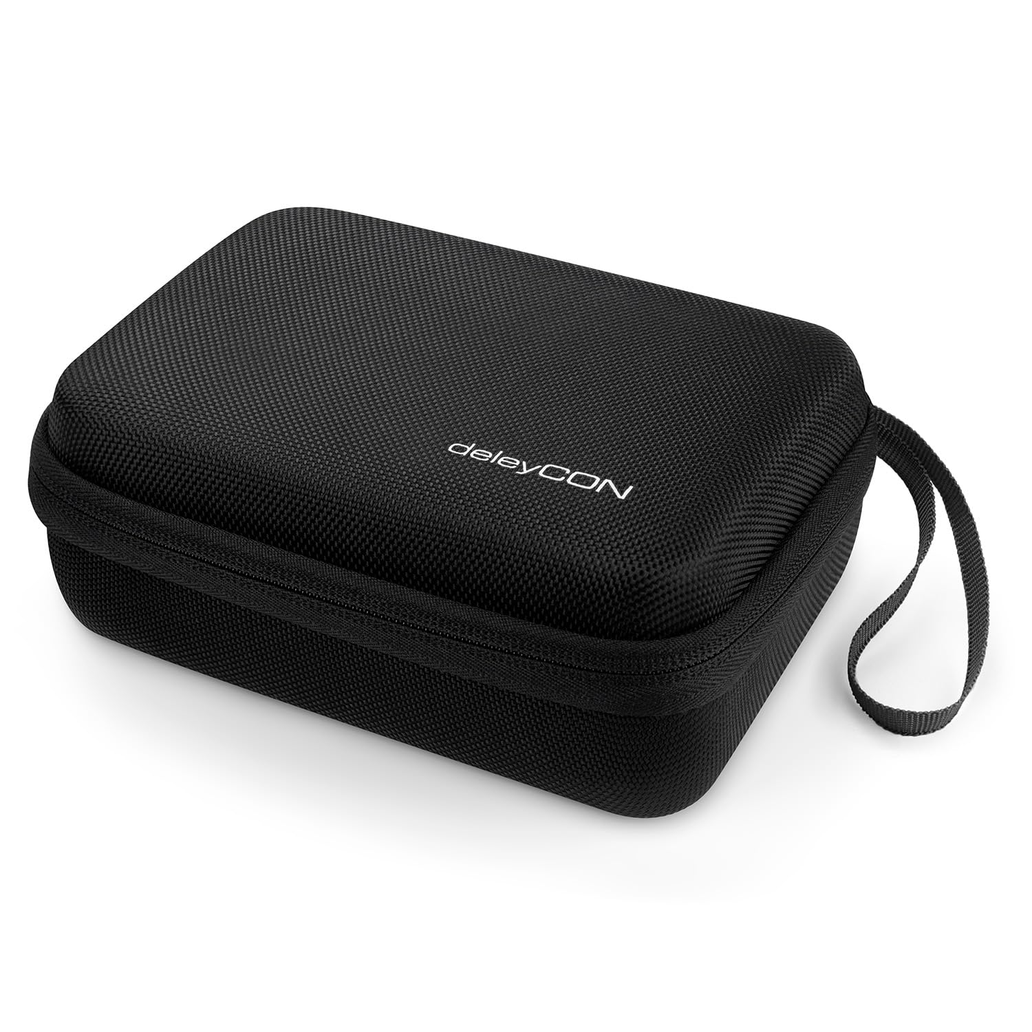 deleyCON Podróżna Torba Organizer Akcesoria Filc Mała - Hardcase z Przegrodami - na Elektronikę, Ładowarkę, Zasilacz, Kable, Samochód, Akcesoria Podróżne, Maszynkę do Strzyżenia, Kamerę - Czarny