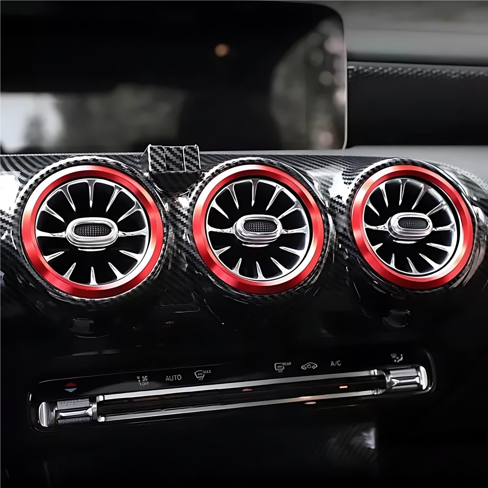 Copertura Bocchette Compatibile Con Benz Per B-Class W247 2020-2023 Anello Di Rivestimento Della Presa D'aria Del Cruscotto Dell'auto Copertura Decorativa Adesivo