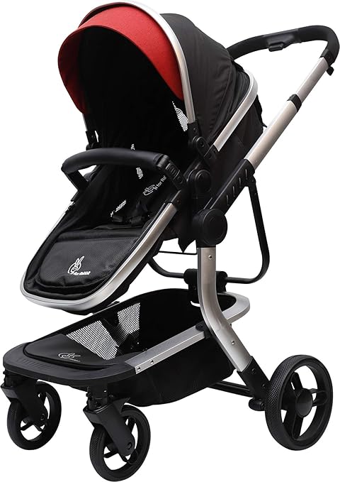 R for Rabbit Hokey Pokey Plus Baby Stroller and Pram - Ultimate Pram for Baby/Kids(Black)