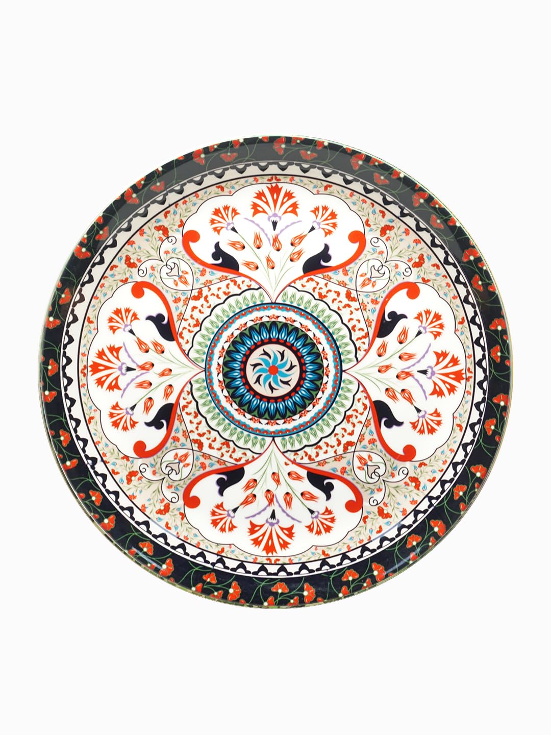 KOLOROBIA Decorative Wall Plate|Stand & Metal Hook| Turkish Fervor |Hanging Wall Plate| 7inch |Gift Box Packaging |Ceramic Wall Plate for Wall Décor I Home Décor I Living Room I Office