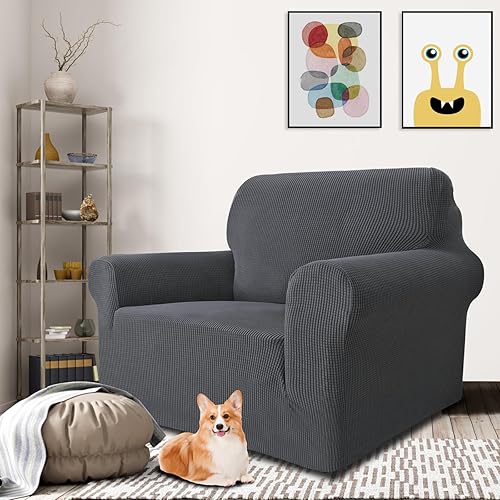 Miniatura 144 de MAXIJIN Funda súper elástica para sofá de 3 cojines, funda universal de 1 pieza para sofá de sala de estar, protector de muebles de elastano, apto