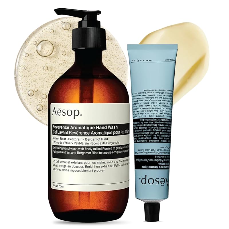 Conjunto Aesop Reverence Aromatique com sabonete líquido e bálsamo para as mãos, 500 mL e 70 g