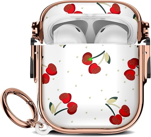 Funda para Apple Airpods de 2 generación, suave a prueba de golpes, linda funda para niñas y mujeres con llavero para Airpods de 21 con cerradura,