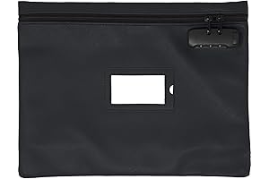 Notary Bag with Lock, Black 14x11 inch