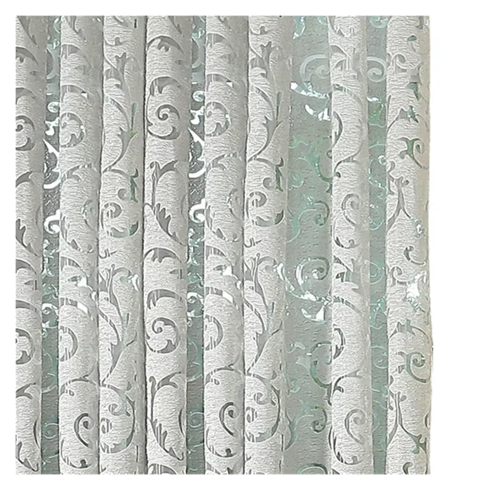 DHYUACN Living Room Curtains Curtains for Living Room Floral Jacquard Tulle Hollow Out Retro Pattern Fabric Home Decor 1PC(Grey,W100cm L260cm 1pc)