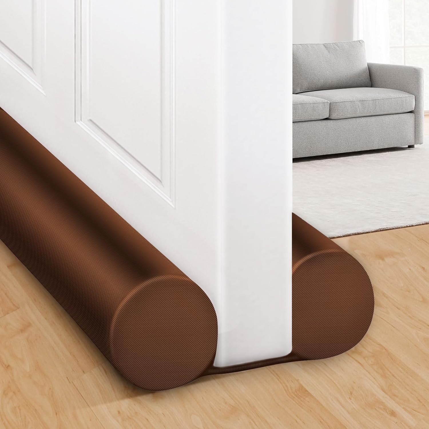 PVC Door Guard Gap Filler for Door Bottom Seal Strip - Sound-Proof, Reduce Noise, Energy Saving Door Stopper for Reduce Door Dust, Door Guard for Home (6, Brown)-image-36