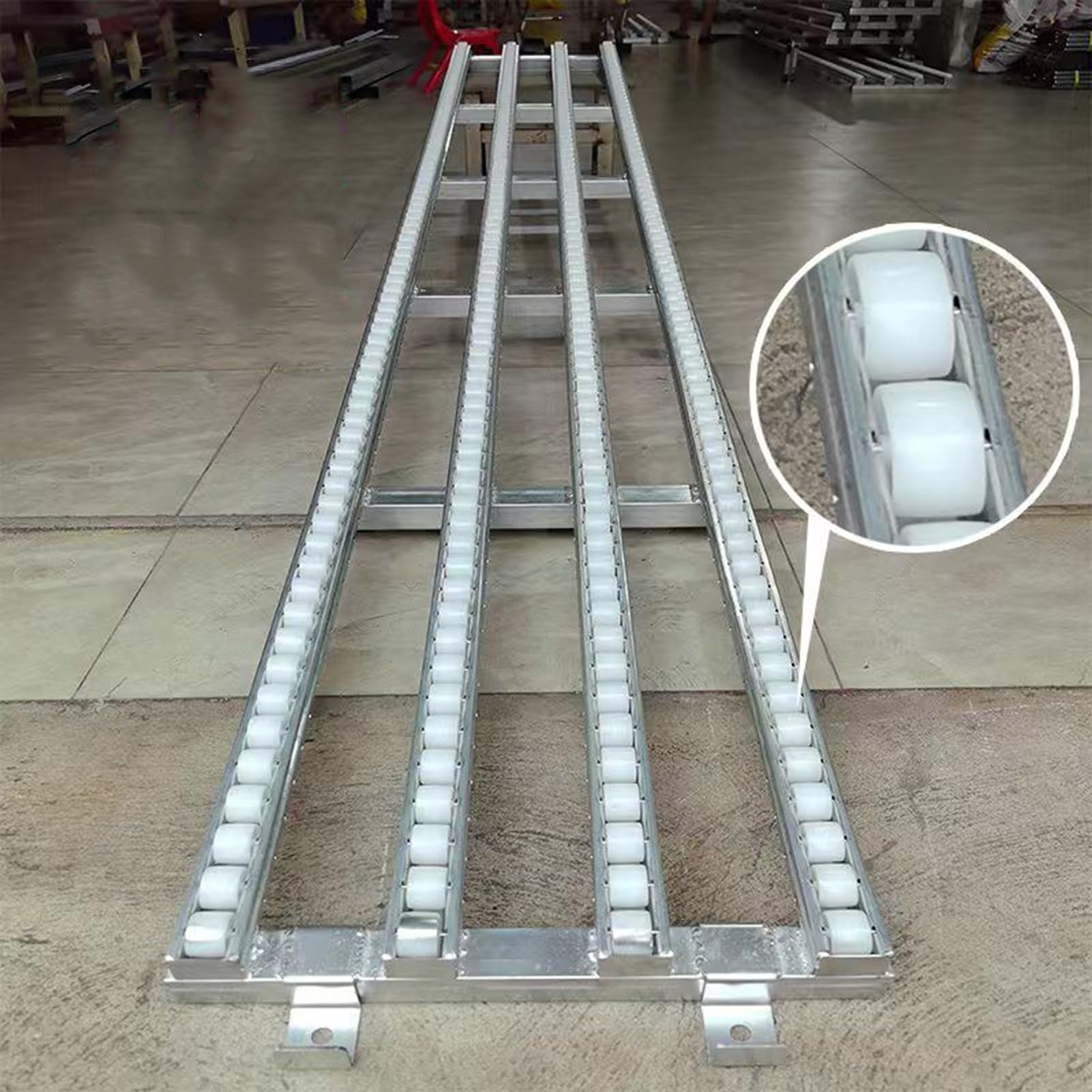 XPLKQXE Trasportatore A Rulli Senza Potenza Impieghi Gravosi, Puleggia Scarico Portatile Non Motorizzata Personalizzata, Nastro Trasportatore A Rulli Rimorchi Camion