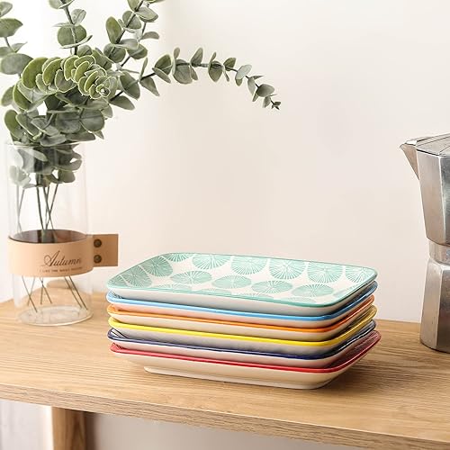 Miniatura 7 de Selamica Platos de ensalada rectangulares grandes de cerámica de 95 pulgadas platos de cena platos de postre de pasta platos y bandejas para