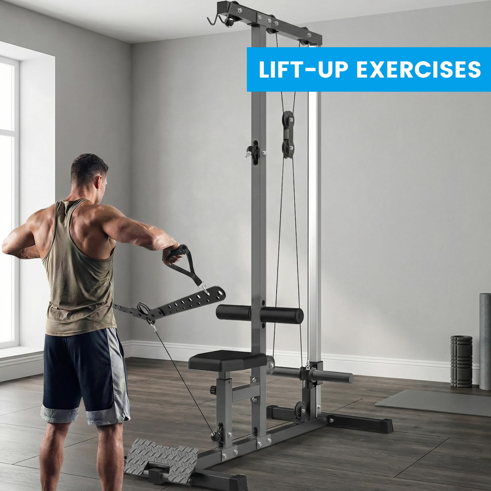 Latzugstange Bizeps Stange Klimmzugstangen Zugstange Muskelzugstange für Zuhause Bodybuilding Crossfit Krafttraining Fitness Gym Sport