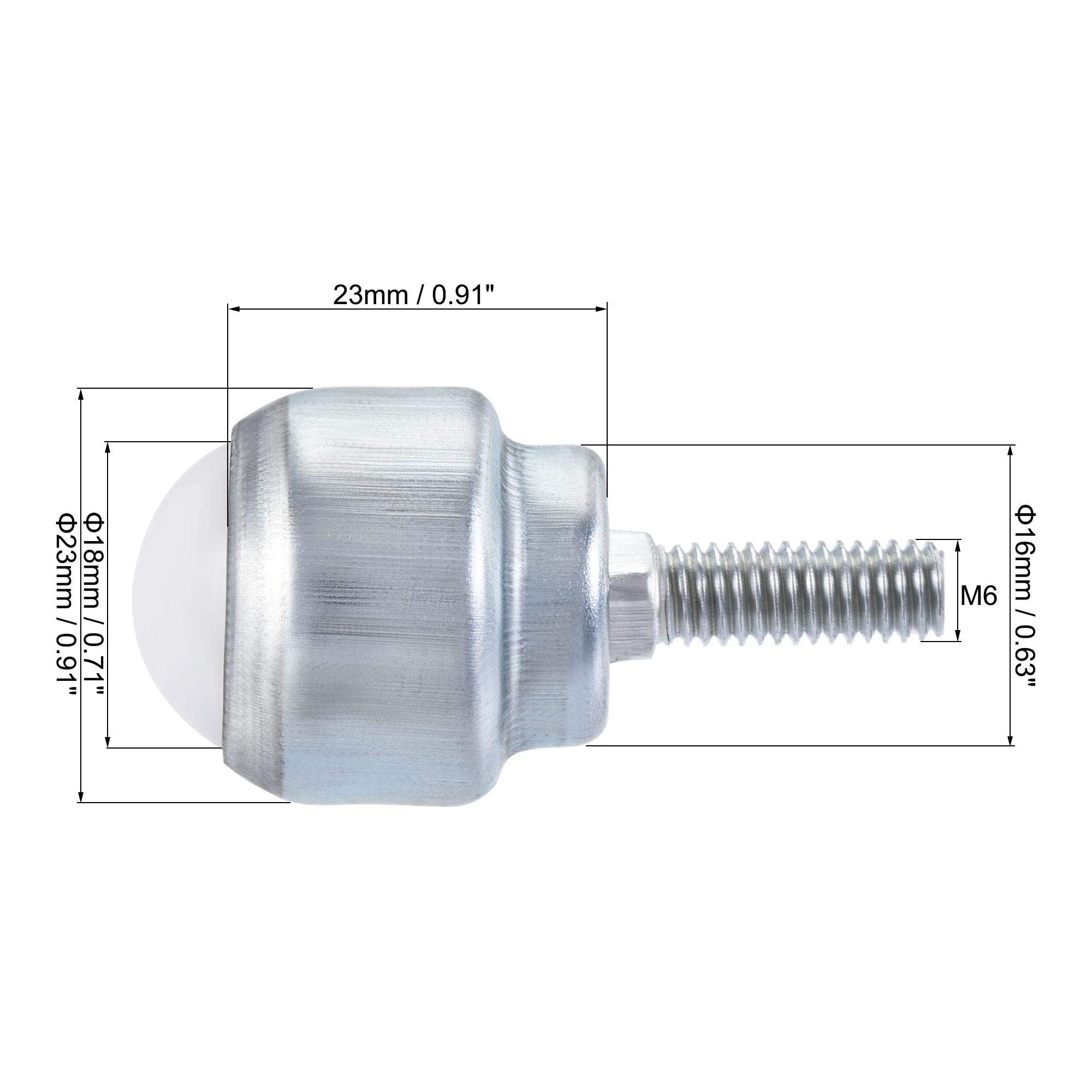 Unité de roulement à billes 12 mm, 17 lb, type de fixation par boulon en nylon for transmission, lot de 6 KAQIMI(18mm)