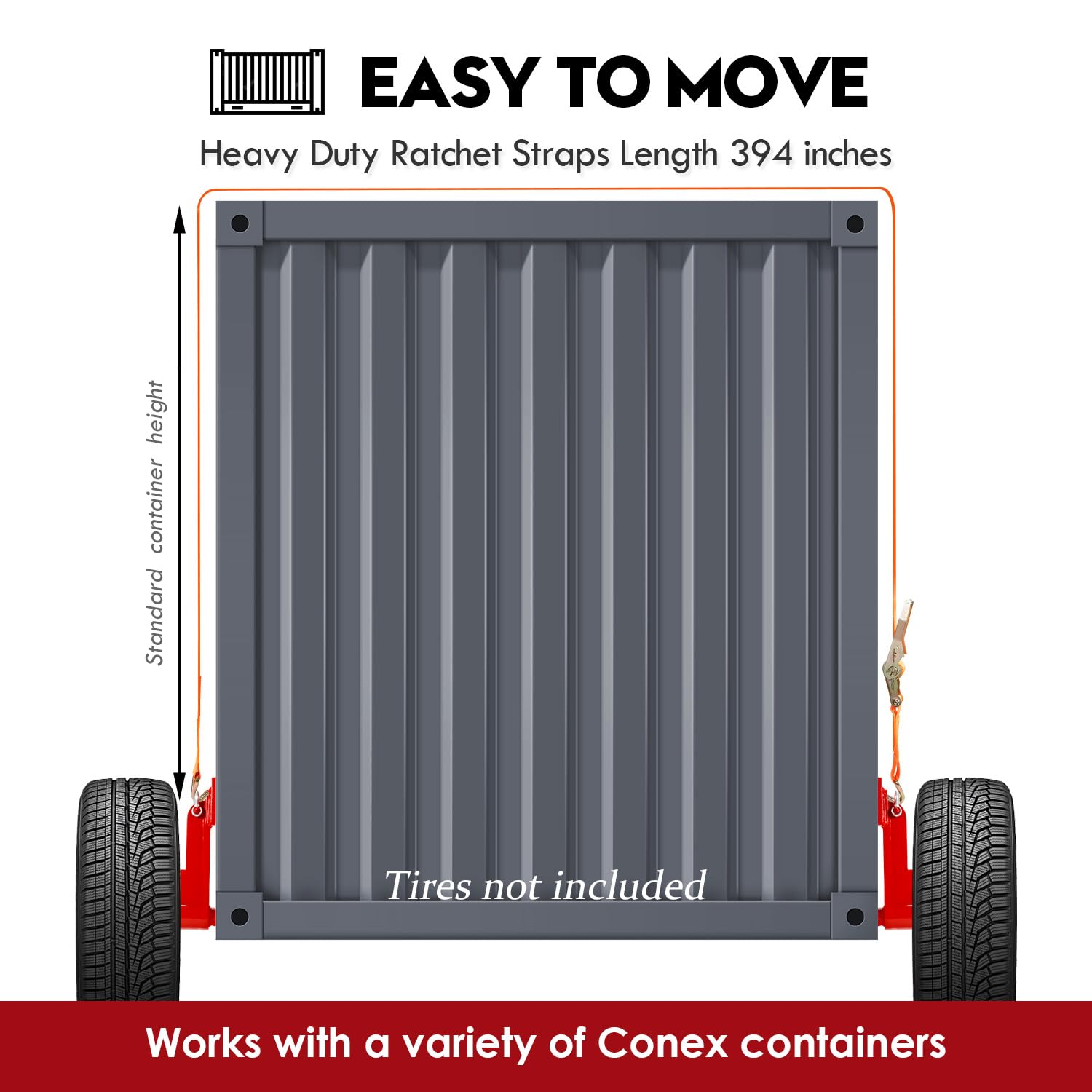 Amazon.com: 2 Pack Shipping Container Wheels 8-Lug Wheels