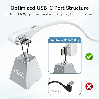 AMVR 16FT(5M) Link Cable Compatible with Meta Quest 3/3s/2/Pro & Pico 4 Series - Max to 5Gbps USB-C Data Line to PC USB 3.0 for PC Gaming & SteamVR Transmission Accessories