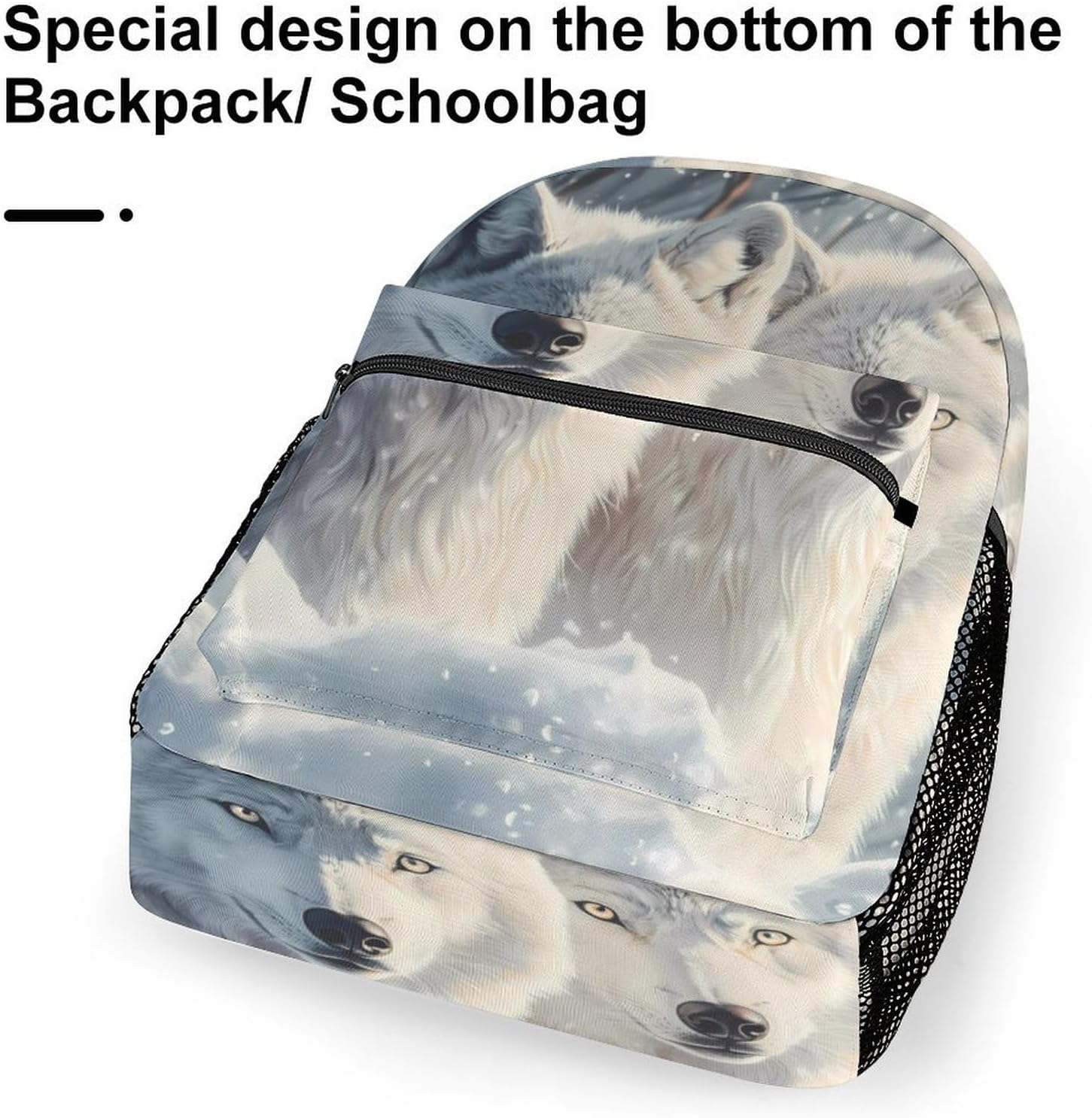 Sunlit Soulmates Wolves Wolf Laptop Backpack Lightweight Travel Daypack Shoulder Bag for Men Women