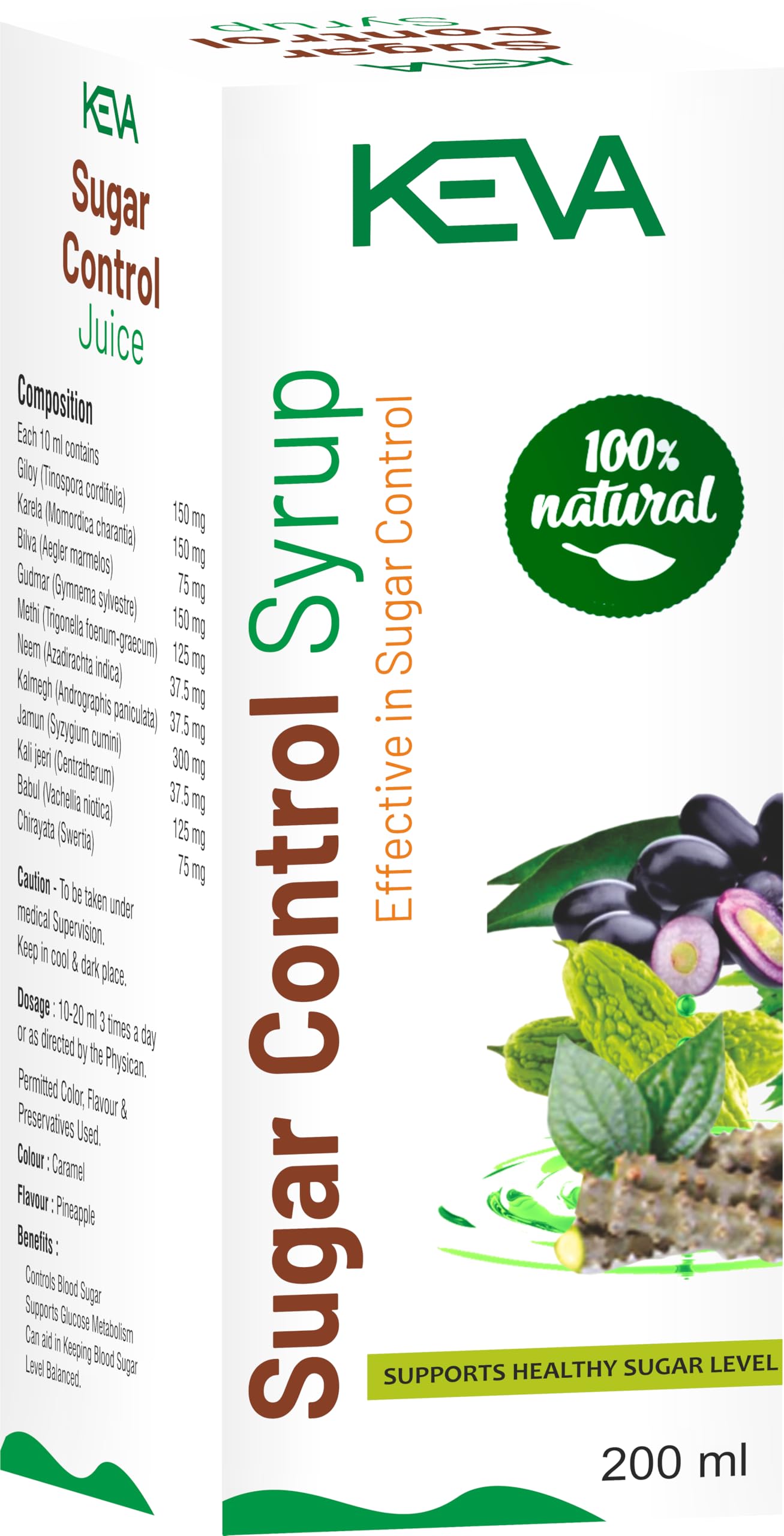Keva Natural Sugar Control Syrup - 200ml-picture-19