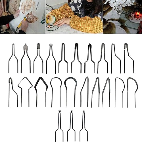 Miniatura 2 de Puntas de pirografía de repuesto para quemar madera, puntas surtidas de alambre de pirografía para kit de quema de madera de pirografía de 60 W,