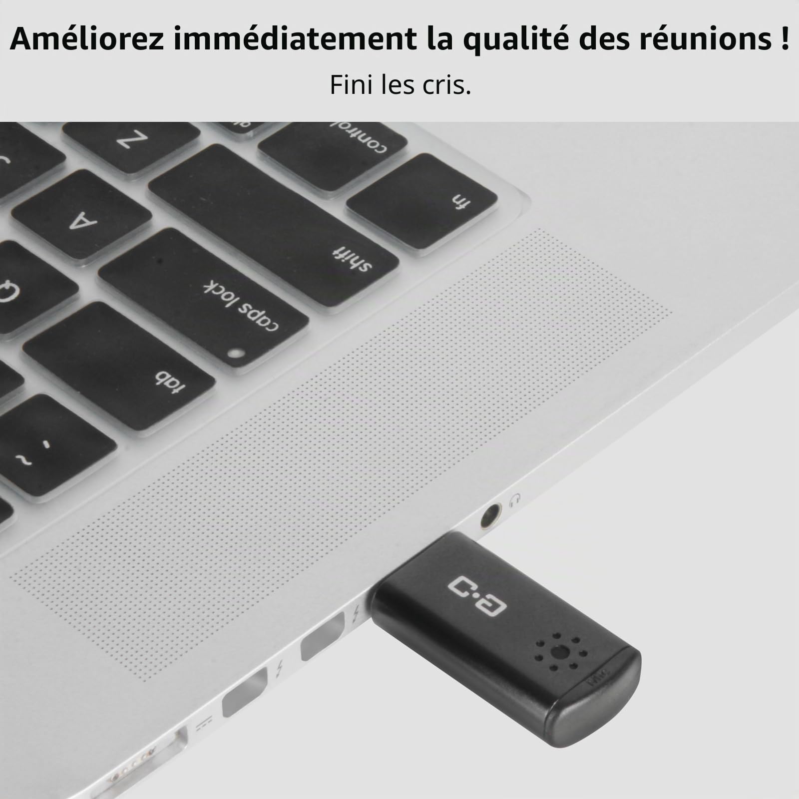 DUNGZDUZ Microphone USB pour Ordinateur Portable et Ordinateur de Bureau, Haute sensibilité pour des appels clairs, Plug-and-Play, Gain élevé, Portable sans Fil, idéal pour Le Travail et Les études